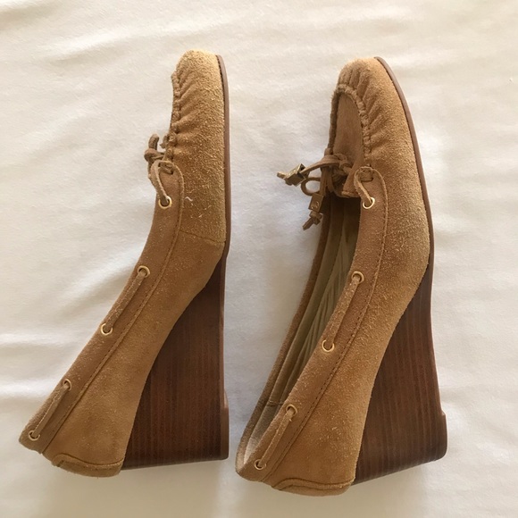 Michael Kors suede loafer wedges - size 8 - Picture 4 of 5